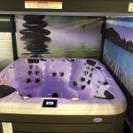 American Whirlpool 471 Hot Tub with Covana Oasis and Zen and Island blinds