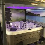 American Whirlpool 471 Hot Tub with Covana Oasis and Zen and Island blinds