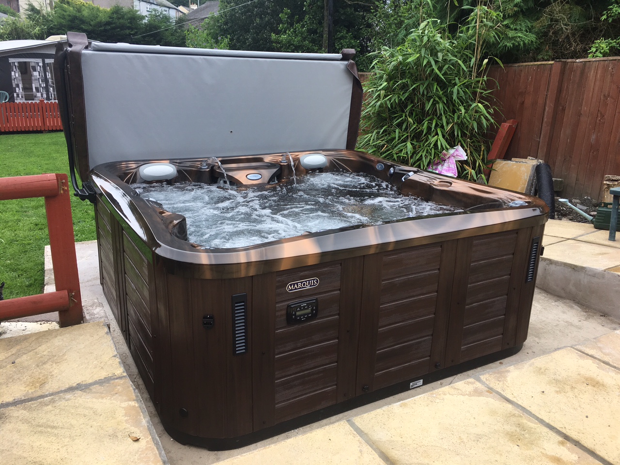 Marquis Spas Crown Epic Hot Tub on patio