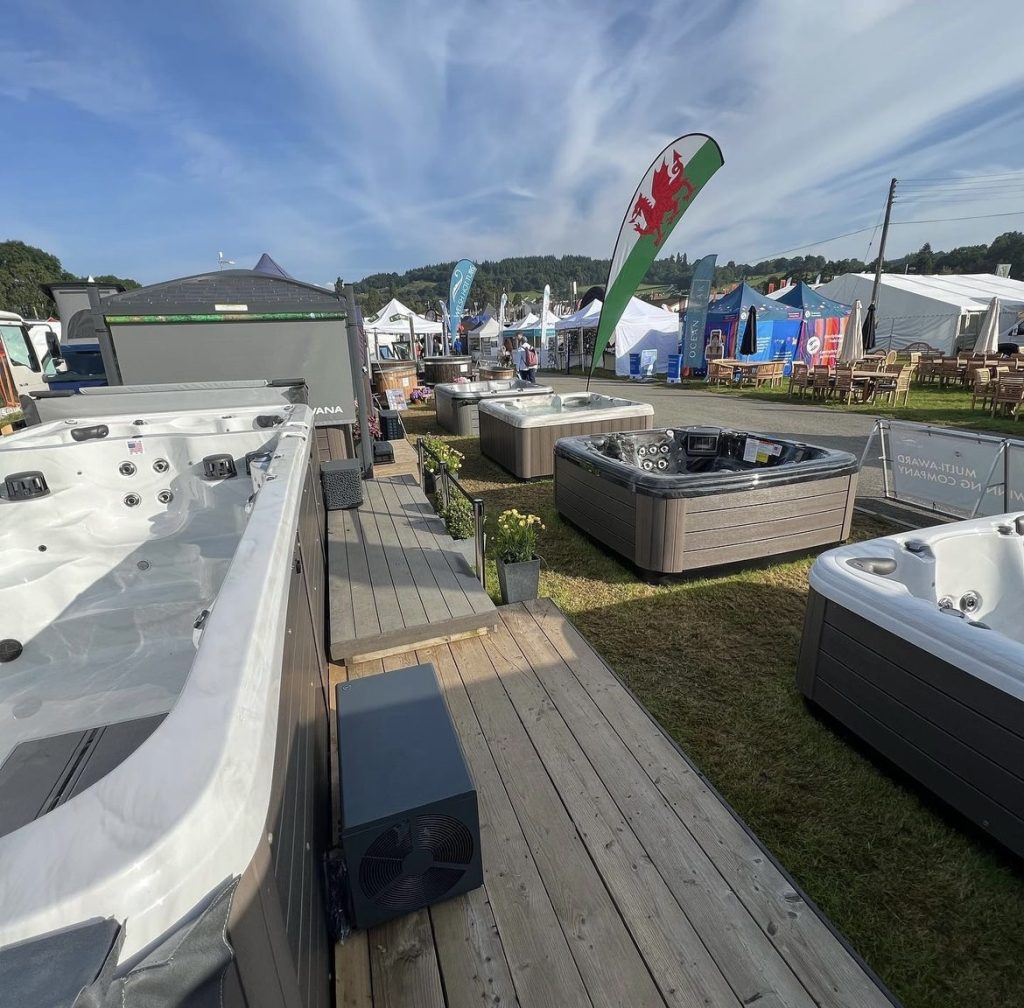 Image of the Welsh Hot Tubs stand at the Royal Welsh Show 2023